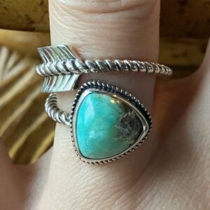 Royston Turquoise Sterling Silver Arrow Ring Size 7